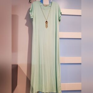 Pastel Green Maxi Dress